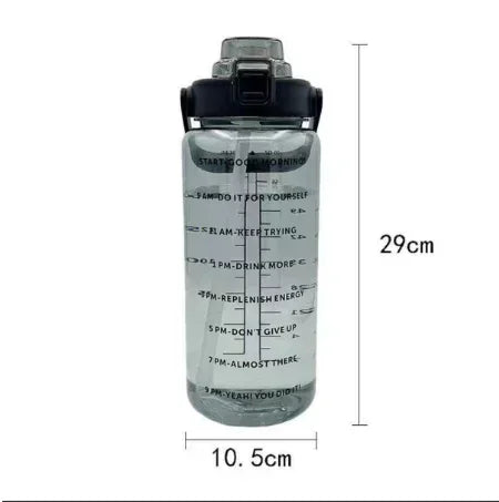 Hydration Tracking Water Bottle – With Time Markers & Motivational Quotes