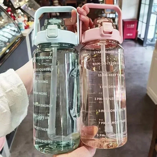 Hydration Tracking Water Bottle – With Time Markers & Motivational Quotes